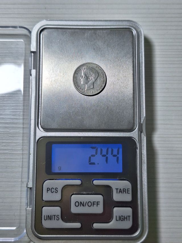 Rara moneda de 50 Centimos Alfonso XIII 1896