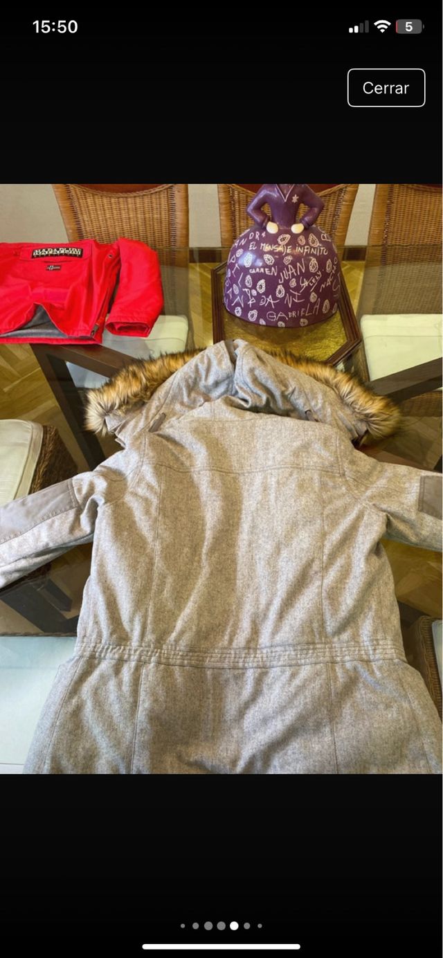 Abrigo Napapijri gris con chaleco interior