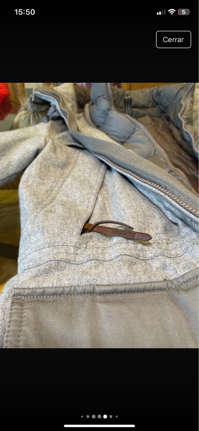 Abrigo Napapijri gris con chaleco interior