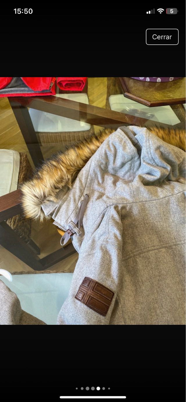 Abrigo Napapijri gris con chaleco interior