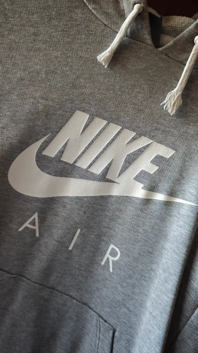 Sudadera Nike Air Gris y Blanca