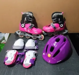 Set Pattini in Linea e Protezioni Bambina