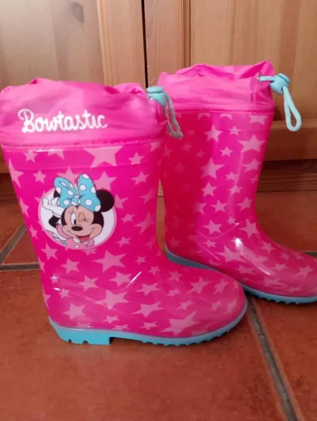 Botas de agua Minnie Mouse rosas