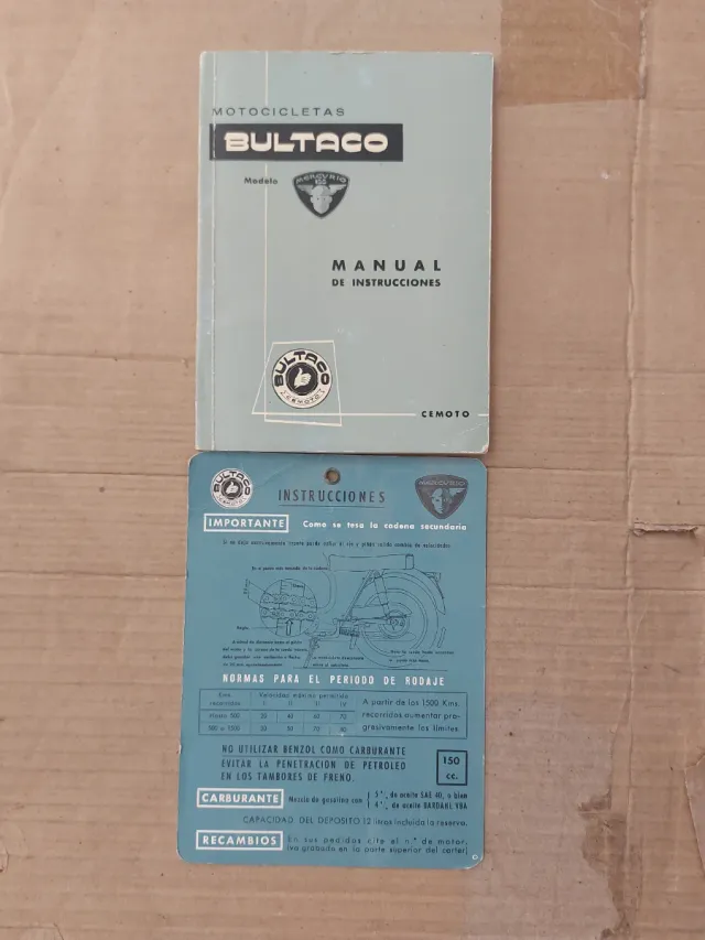Manual  motocicletas BULTACO  MERCURIO 155