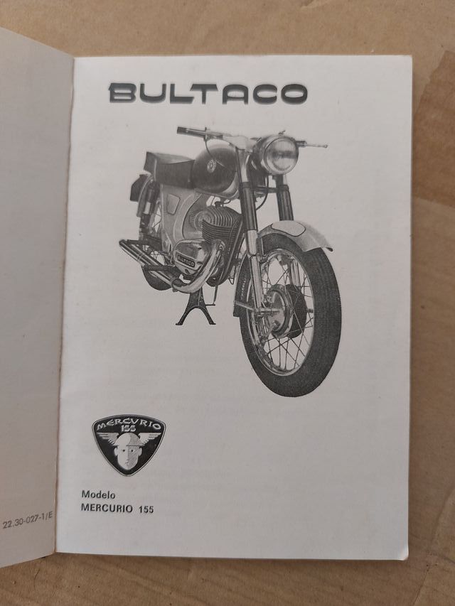 Manual  motocicletas BULTACO  MERCURIO 155