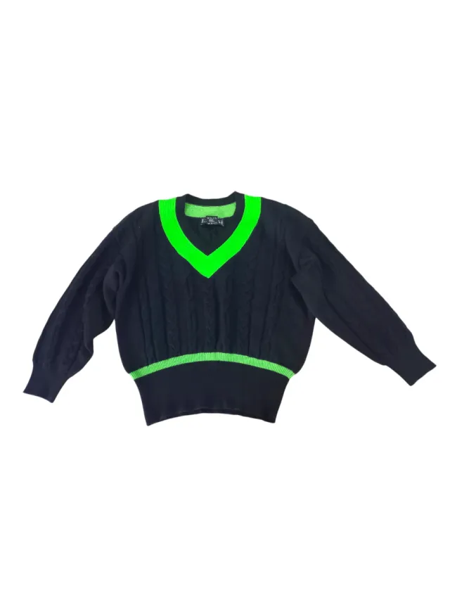 Escada Jersey Negro y Verde