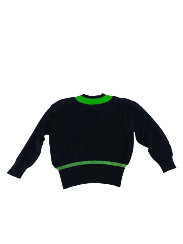 Escada Jersey Negro y Verde