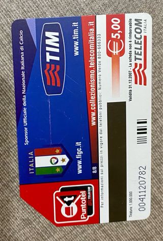 Tessera Telecom Italia Campione del Mondo 2006