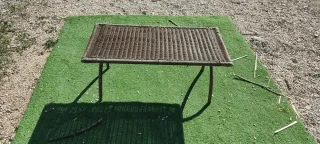 Sofá de mimbre exterior marrón