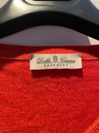 Maglione della ciana cashmere V-neck arancione