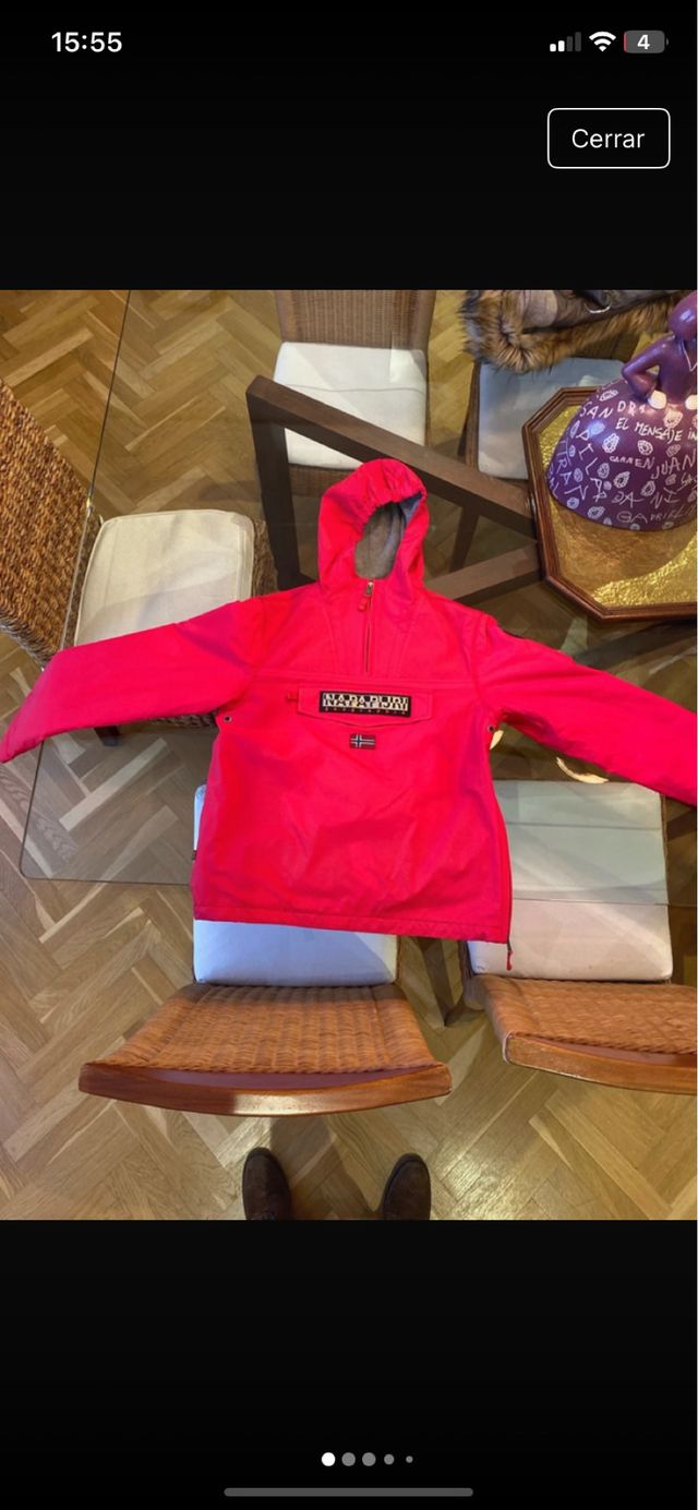 Abrigo Napapijri Mujer Rojo con Capucha