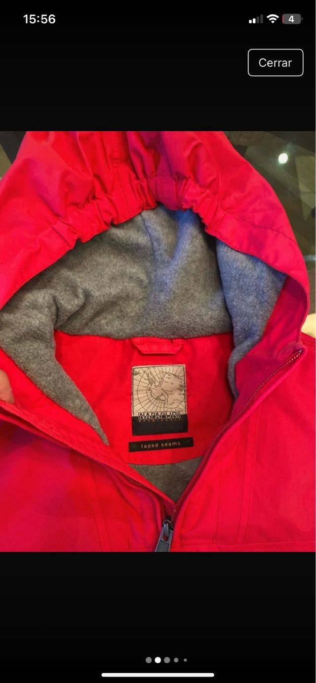 Abrigo Napapijri Mujer Rojo con Capucha