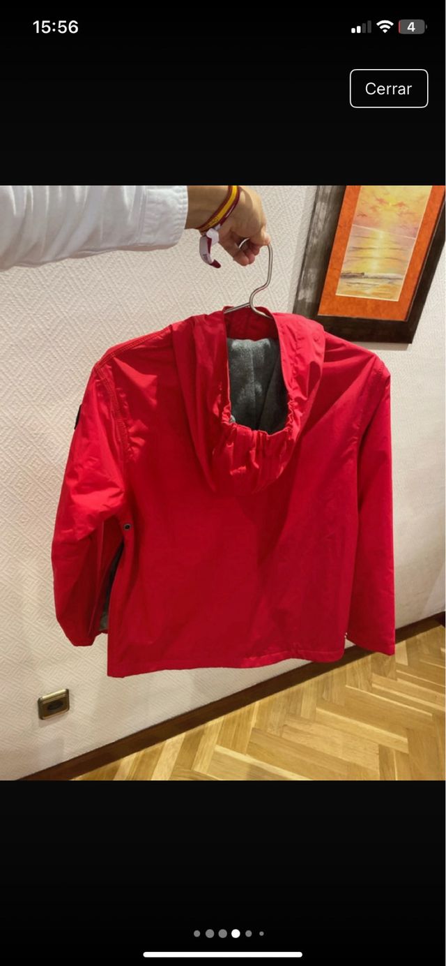 Abrigo Napapijri Mujer Rojo con Capucha