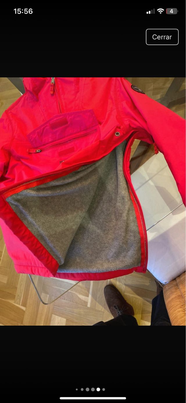 Abrigo Napapijri Mujer Rojo con Capucha