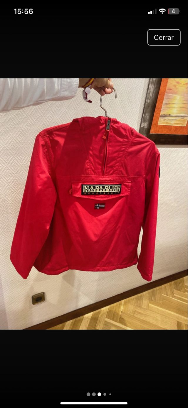 Abrigo Napapijri Mujer Rojo con Capucha