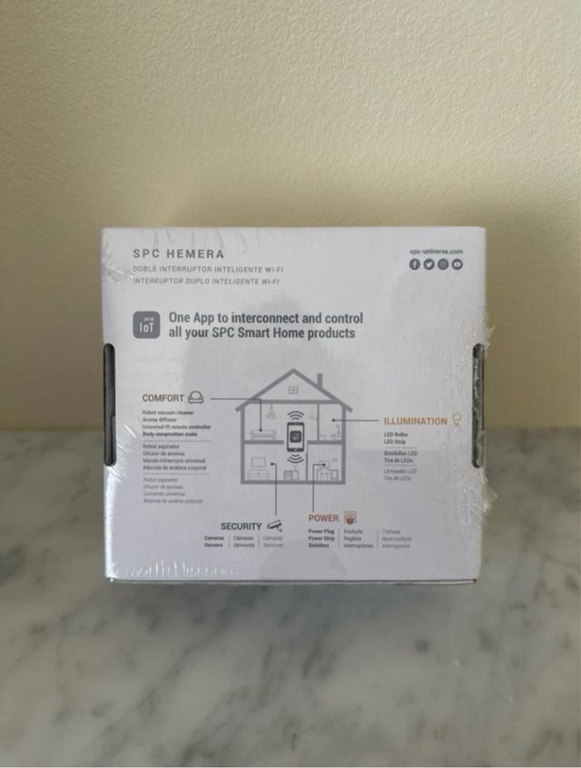 Interruptor Inteligente SPC Hemera Doble Wi-Fi