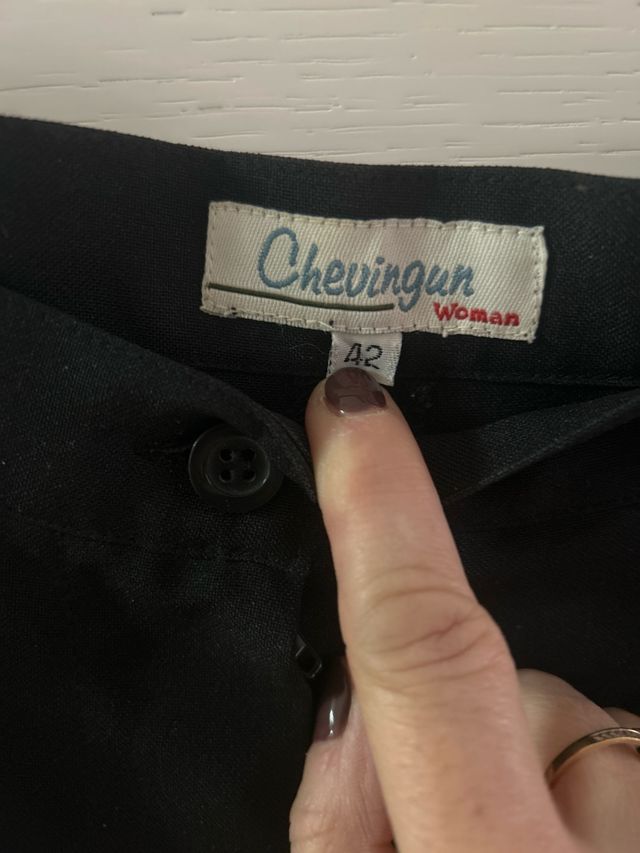 Pantalón de traje negro mujer