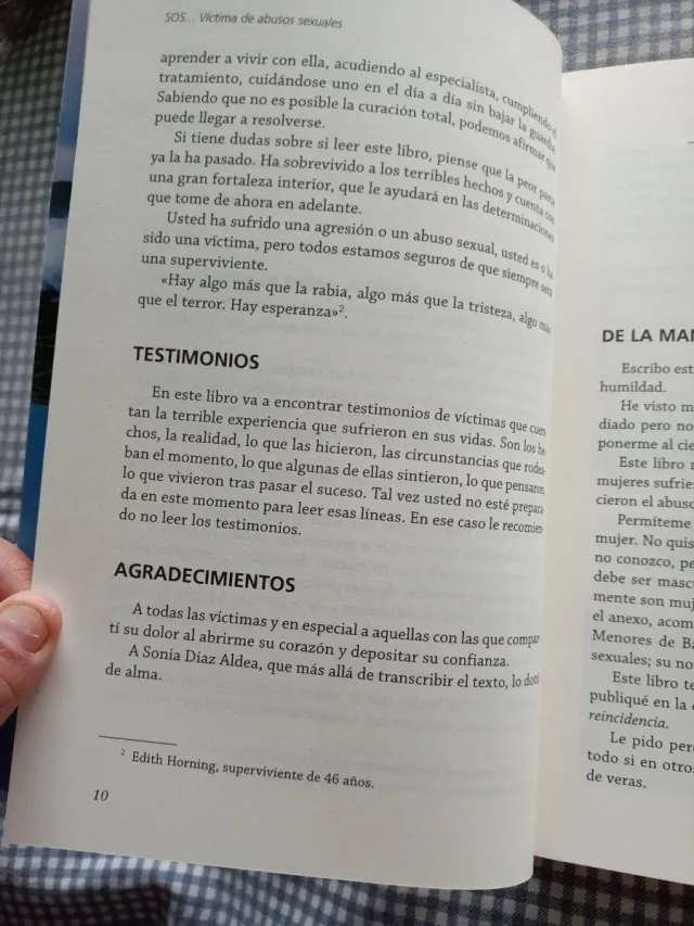Libro SOS.Víctima de abusos sexuales. Javier Urra