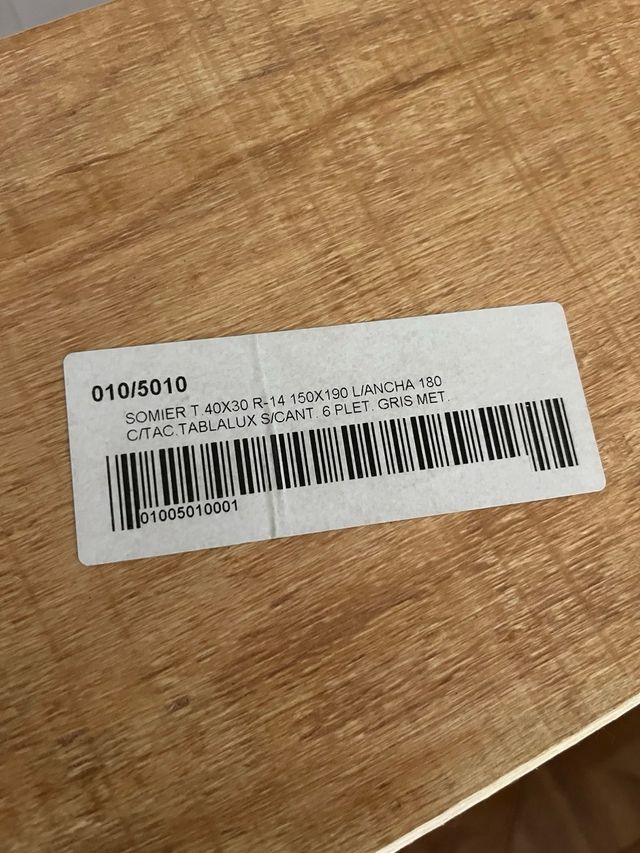 Cabecero y somier 1,50