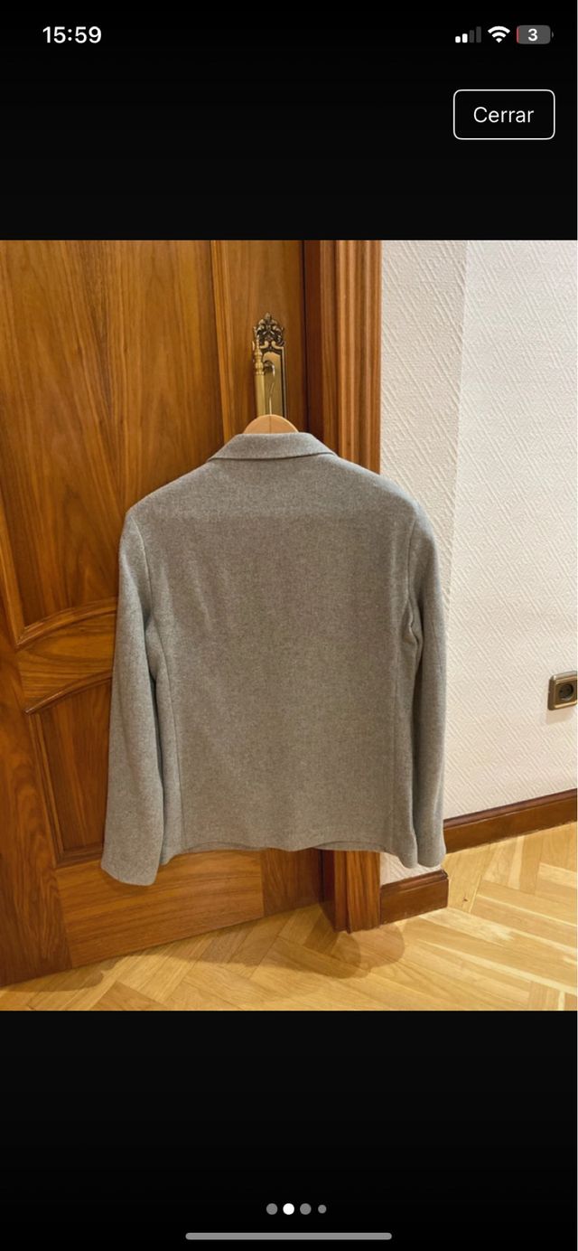 Blazer Zara Gris Hombre