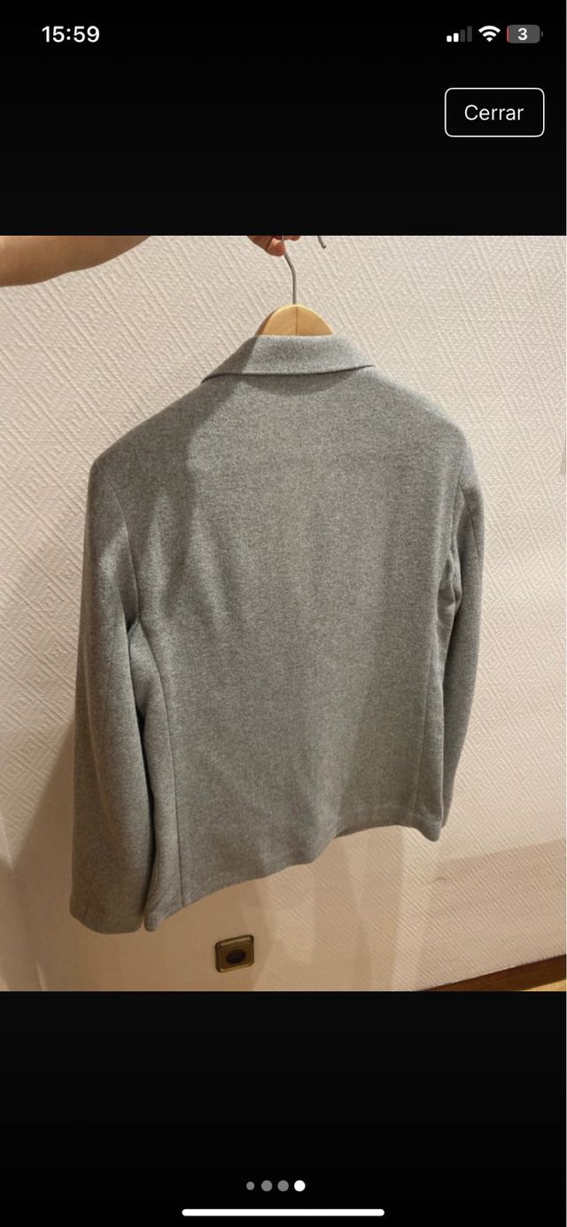 Blazer Zara Gris Hombre