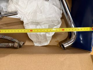 Grifo de cocina plateado