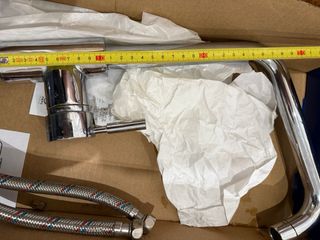 Grifo de cocina plateado