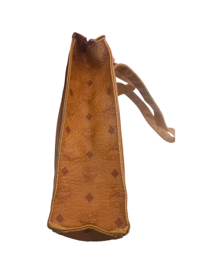 Bolso Tote MCM Marrón y Dorado