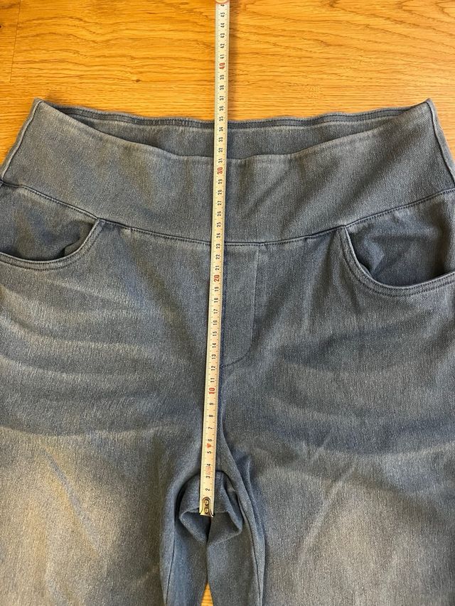 Pantalón elástico ancho mujer