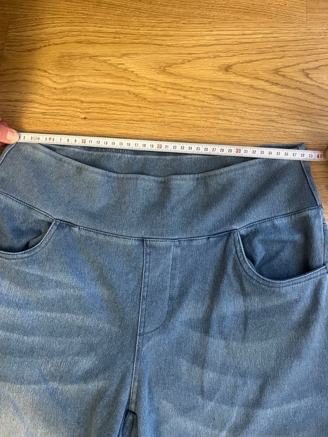 Pantalón elástico ancho mujer