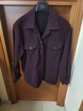 Camicia mezza stagione viola