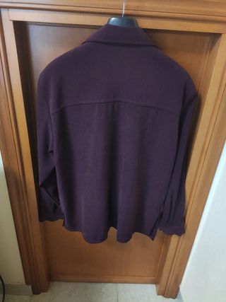 Camicia mezza stagione viola