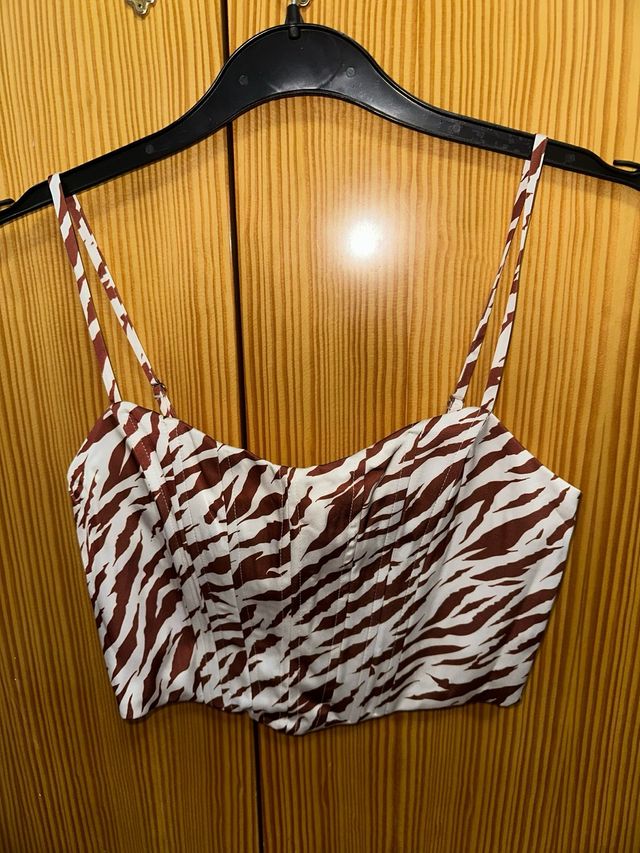 Top estampado cebra