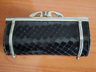 Monedero de piel mujer, vintage años 70