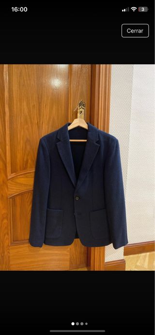 Blazer Zara azul marino hombre
