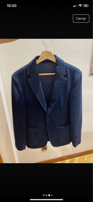 Blazer Zara azul marino hombre