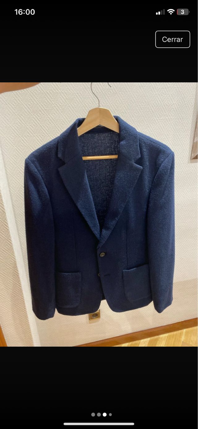 Blazer Zara azul marino hombre