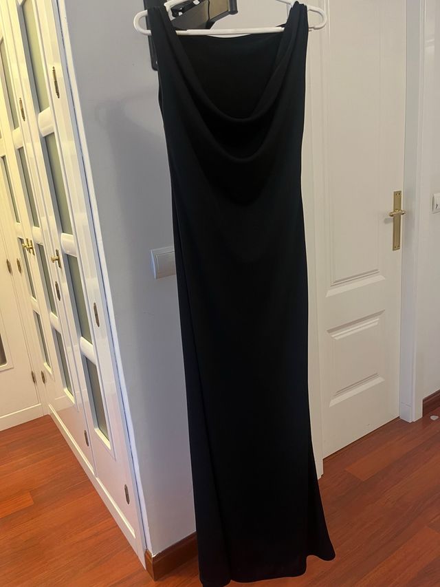 Vestido negro largo fiesta elegante
