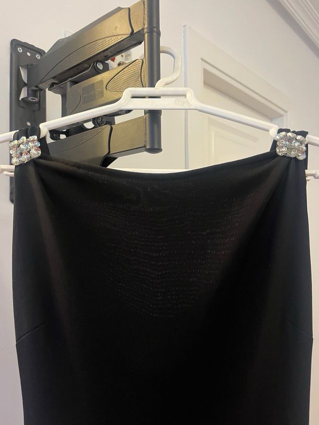 Vestido negro largo fiesta elegante