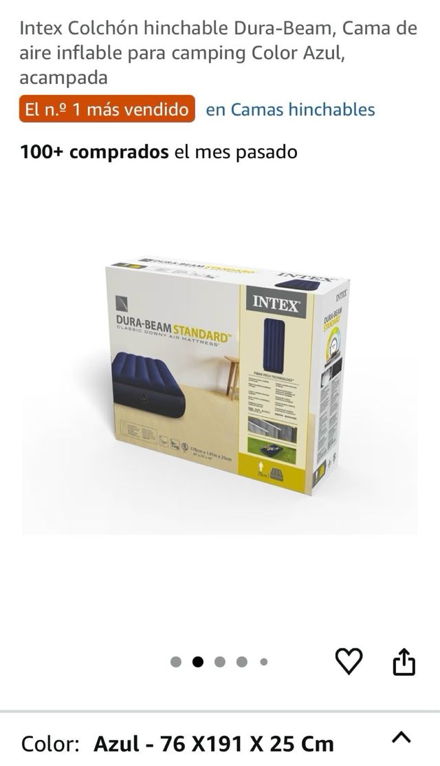 Colchón individual Hinchable Intex + Inflador