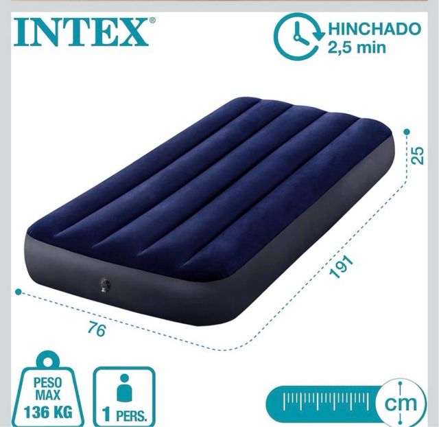 Colchón individual Hinchable Intex + Inflador