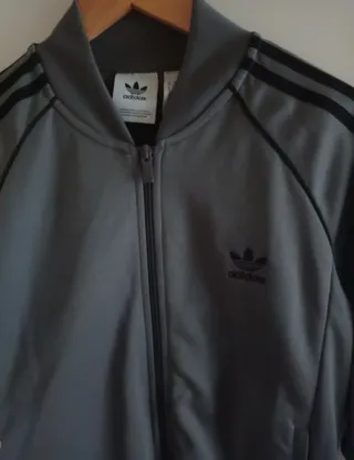 Sudadera Adidas Gris Cremallera