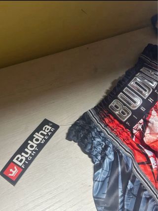 Pantalón Kick Boxing Buddha Fightwear Rojo/Negro