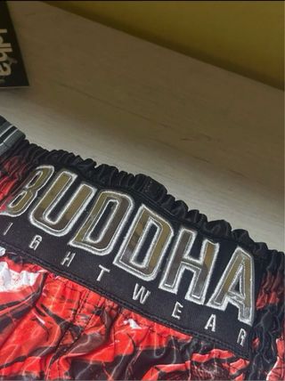 Pantalón Kick Boxing Buddha Fightwear Rojo/Negro