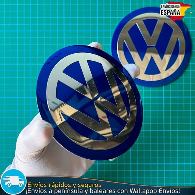 Emblema Metálico Volkswagen 120mm con Relieve
