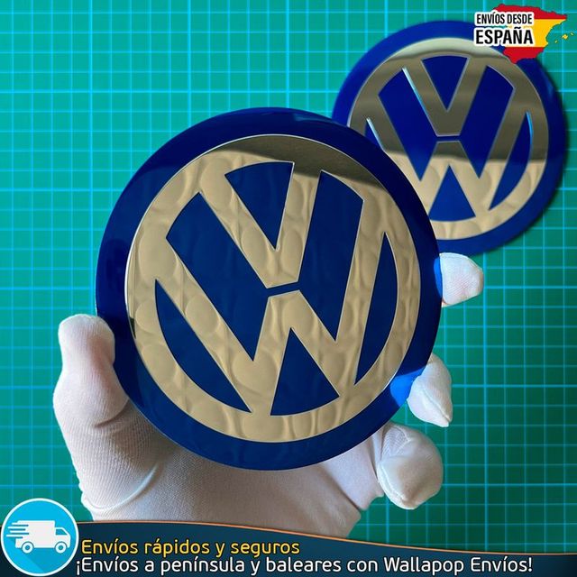 Emblema Metálico Volkswagen 120mm con Relieve