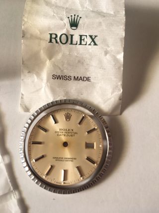 Rolex bizel y quadrante originales.