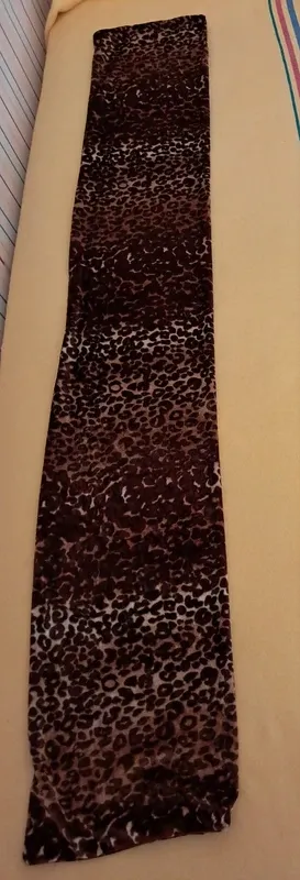 Sciarpa vintage leopardata in velluto