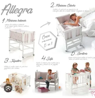 Minicuna colecho madera 5 en 1 ALLEGRA BOLIN BOLON