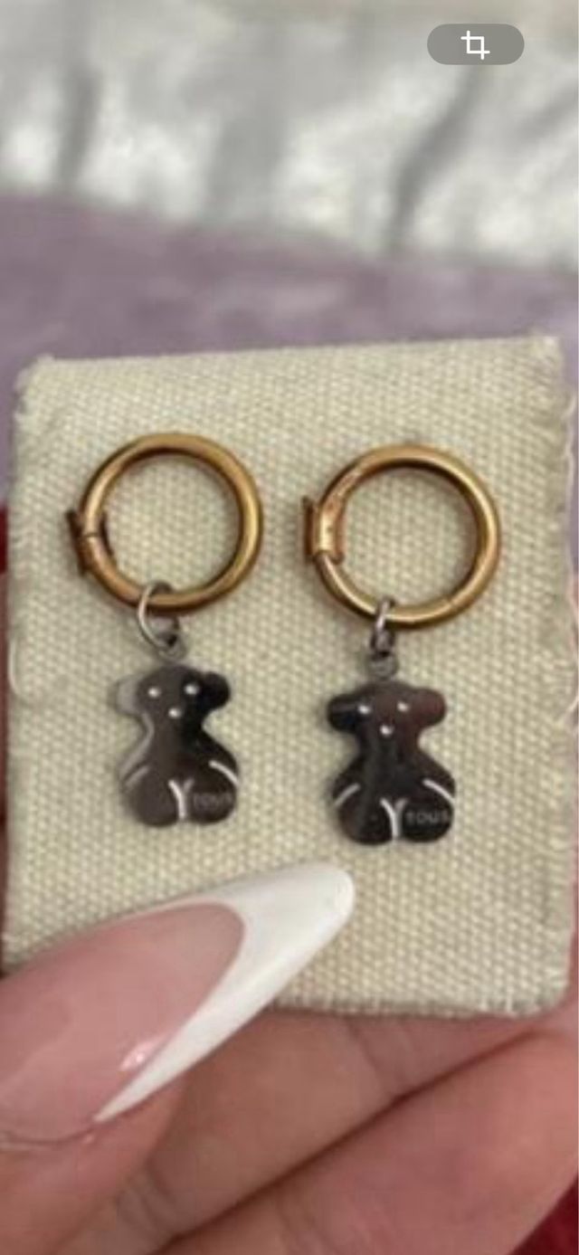 Pendientes Oso Plata